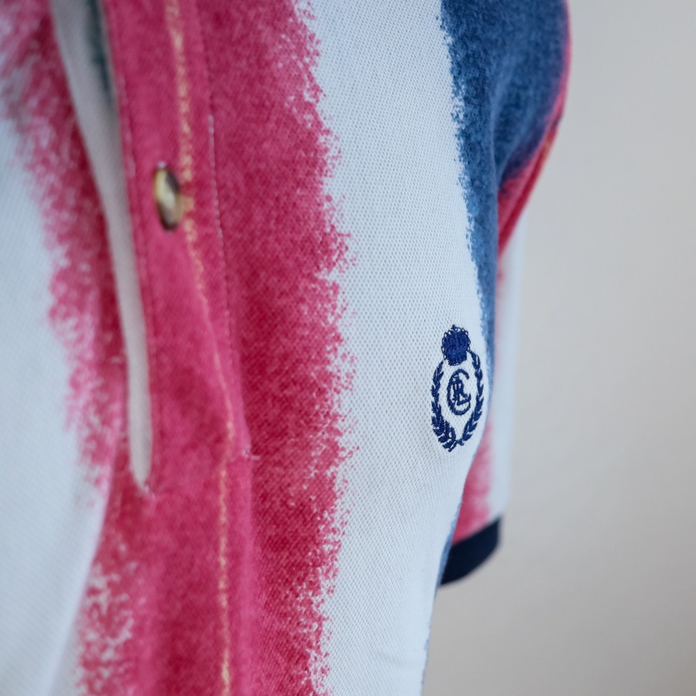 Vintage Chaps Ralph Lauren Polo Shirt XL Paintbrush‎ Stripe Crest Logo 90s - Picture 8 of 15